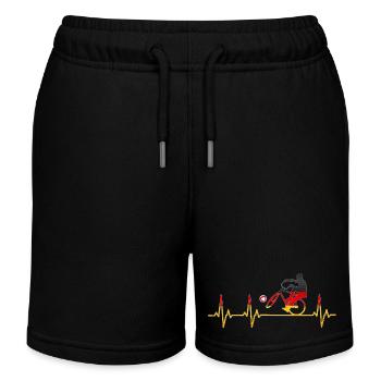 Radball | Moniteur cardiaque Cycleball Allemagne - Short de jogging enfant bio Stanley/Stella - noir - Devant