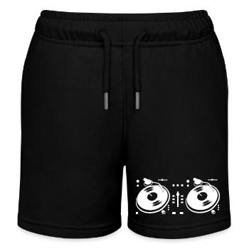 DJ Turntable - Kinder Organic Joggingshorts Mini Bolter von Stanley/Stella - Schwarz - Vorne