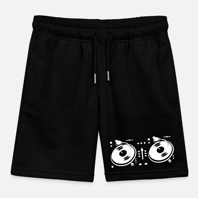 DJ Turntable Kids Organic Sweat Shorts by Stanley/Stella