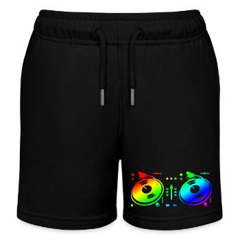 Turntable Disc Jockey - Kinder Organic Joggingshorts Mini Bolter von Stanley/Stella - Schwarz - Vorne