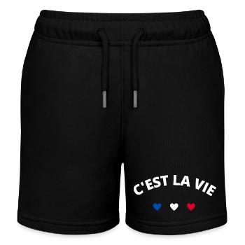 C'est la vie - Short de jogging enfant bio Stanley/Stella - noir - Devant