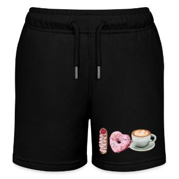 J’aime le café d’abord le premier café le matin - Short de jogging enfant bio Stanley/Stella - noir - Devant