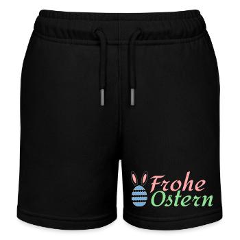 Frohe Ostern - Kinder Organic Joggingshorts Mini Bolter von Stanley/Stella - Schwarz - Vorne