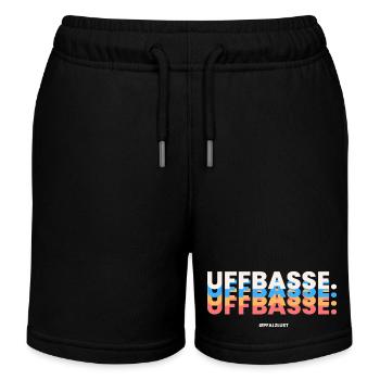 Pfalzlust Uffbasse - Kinder Organic Joggingshorts Mini Bolter von Stanley/Stella - Schwarz - Vorne