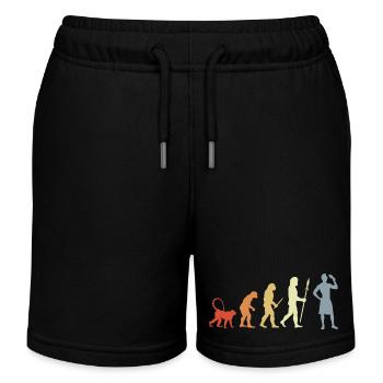 Evolution Eiscreme Liebhaber - Kinder Organic Joggingshorts Mini Bolter von Stanley/Stella - Schwarz - Vorne