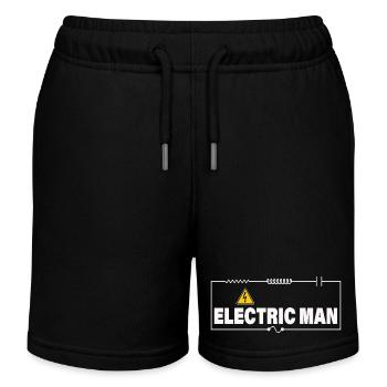 ELECTRIC MAN - Kids Organic Sweat Shorts by Stanley/Stella - black - Front