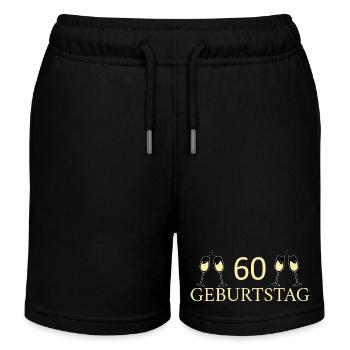 60.Geburtstag 60 Jahre - Kinder Organic Joggingshorts Mini Bolter von Stanley/Stella - Schwarz - Vorne