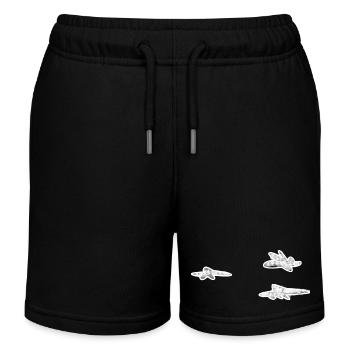 Nuages Blanc - Short de jogging enfant bio Stanley/Stella - noir - Devant