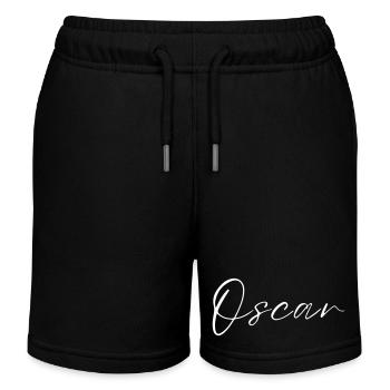 Oscar Name T-Shirt Geschenk Für Männer - Kinder Organic Joggingshorts Mini Bolter von Stanley/Stella - Schwarz - Vorne