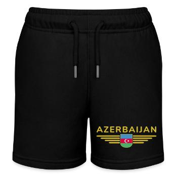 Aserbaidschan Design – Für Fans & Reisende - Kinder Organic Joggingshorts Mini Bolter von Stanley/Stella - Schwarz - Vorne