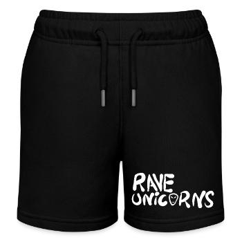 Texte du logo des licornes rave - Short de jogging enfant bio Stanley/Stella - noir - Devant