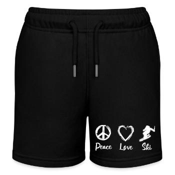 Peace Love Skis - Short de jogging enfant bio Stanley/Stella - noir - Devant