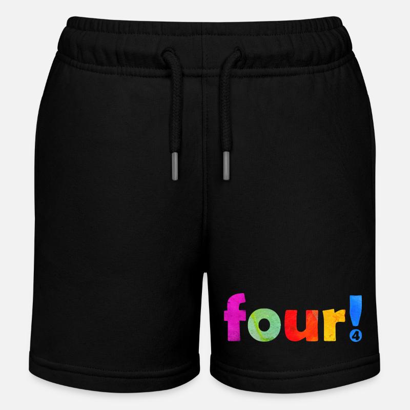 QUATRE 4 ANS 4E ANNIVERSAIRE - Short de jogging enfant bio Stanley/Stella - noir