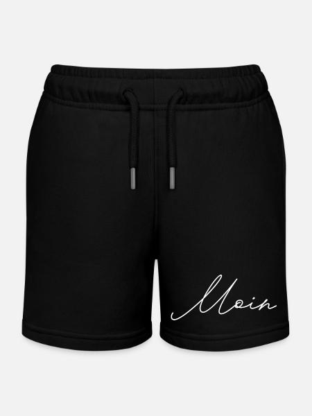 Moin – côté blanc - Short de jogging enfant bio Stanley/Stella - noir