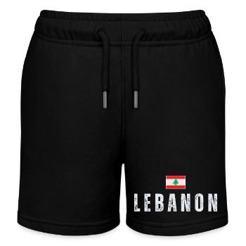 Fier drapeau libanais du Liban - Short de jogging enfant bio Stanley/Stella - noir - Devant