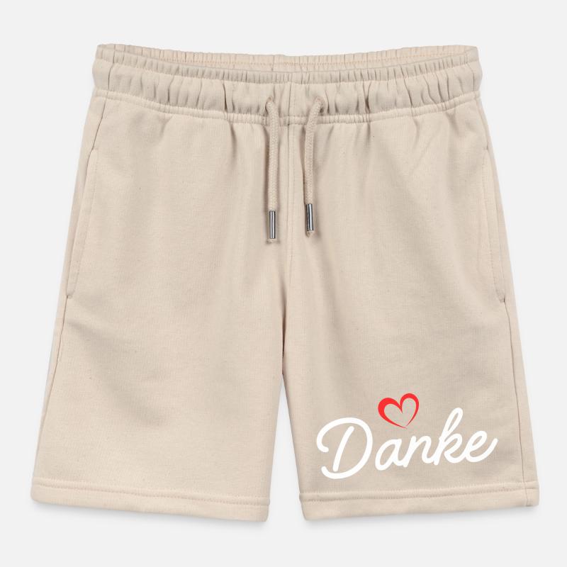 Danke Herz Script Kinder Organic Joggingshorts Mini Bolter von Stanley/Stella
