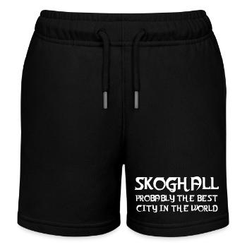 Skoghall – The best city in the world - Kids Organic Sweat Shorts by Stanley/Stella - black - Front