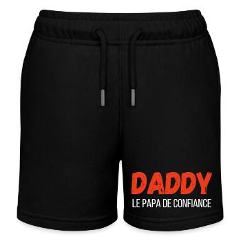 Daddy, der vertraute Papa – Geschenkidee - Kinder Organic Joggingshorts Mini Bolter von Stanley/Stella - Schwarz - Vorne