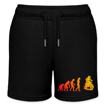 Motif motocross avec valeur de reconnaissance - Short de jogging enfant bio Stanley/Stella - noir - Devant