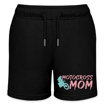 Motocross Mom - Kids Organic Sweat Shorts by Stanley/Stella - black - Front