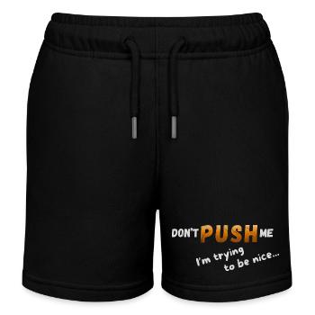 Such mich nicht – ich versuche, nett zu sein - Kinder Organic Joggingshorts Mini Bolter von Stanley/Stella - Schwarz - Vorne
