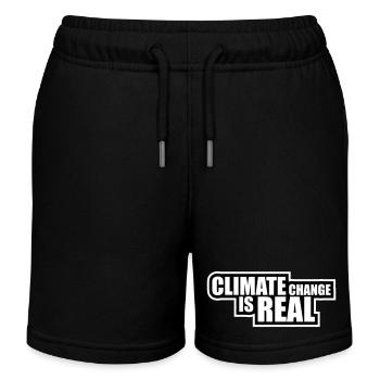Climate Change Is Real Climate Change Science - Kids Organic Sweat Shorts by Stanley/Stella - black - Front