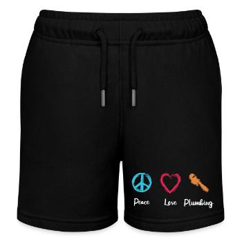 Paix Amour Plomberie - Short de jogging enfant bio Stanley/Stella - noir - Devant
