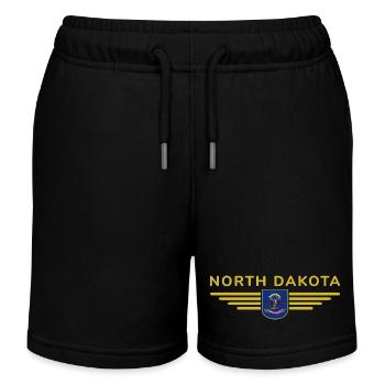 North Dakota Fan T-Shirt – Perfect for Fans - Kids Organic Sweat Shorts by Stanley/Stella - black - Front