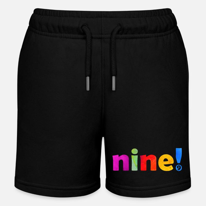 NEUF 9 ANS 9E ANNIVERSAIRE - Short de jogging enfant bio Stanley/Stella - noir
