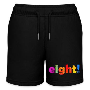 ACHT 8 JAHRE 8. GEBURTSTAG - Kinder Organic Joggingshorts Mini Bolter von Stanley/Stella - Schwarz - Vorne