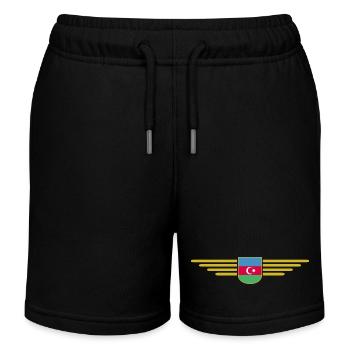 Aserbaidschan Design – Für Fans & Reisende - Kinder Organic Joggingshorts Mini Bolter von Stanley/Stella - Schwarz - Vorne