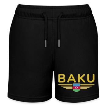 T-Shirt Bakou – Pour les fans de la capitale - Short de jogging enfant bio Stanley/Stella - noir - Devant