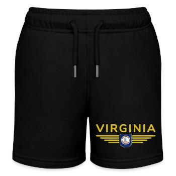 Virginia Fan Shirt – American Spirit - Kinder Organic Joggingshorts Mini Bolter von Stanley/Stella - Schwarz - Vorne