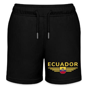 Ecuador Fans T-Shirt Design - Kids Organic Sweat Shorts by Stanley/Stella - black - Front