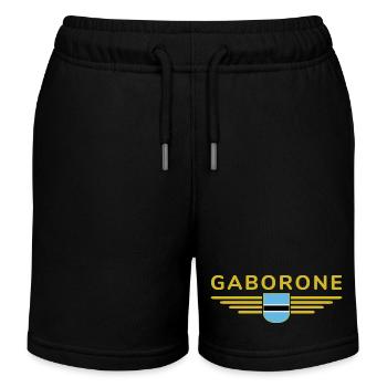 Gaborone T-Shirt für Botswana-Fans - Kinder Organic Joggingshorts Mini Bolter von Stanley/Stella - Schwarz - Vorne