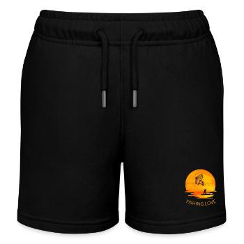Attaque de poissons - Short de jogging enfant bio Stanley/Stella - noir - Devant