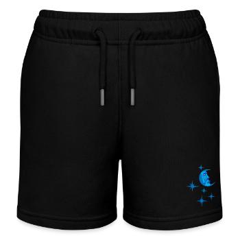 Blue Tiki Moon Moai Good night ! Moon Nightgown - Kids Organic Sweat Shorts by Stanley/Stella - black - Front