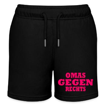 Omas gegen rechts - Kinder Organic Joggingshorts Mini Bolter von Stanley/Stella - Schwarz - Vorne
