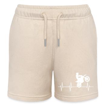 Motorrad Herzfrequenz - Kinder Organic Joggingshorts Mini Bolter von Stanley/Stella - Natur - Vorne