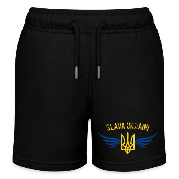 Ukraine Gloire et honneur - Short de jogging enfant bio Stanley/Stella - noir - Devant