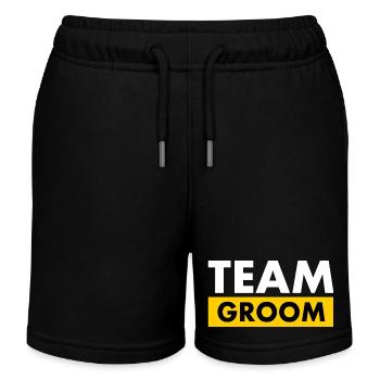 Team groom - Kids Organic Sweat Shorts by Stanley/Stella - black - Front