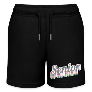 Senior - Student Class Retro Graduation Party Geschenk - Kinder Organic Joggingshorts Mini Bolter von Stanley/Stella - Schwarz - Vorne