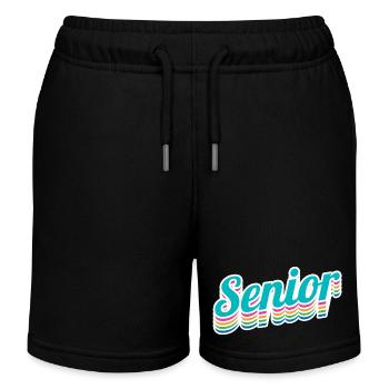 Senior - Student Class Retro Graduation Party Geschenk - Kinder Organic Joggingshorts Mini Bolter von Stanley/Stella - Schwarz - Vorne