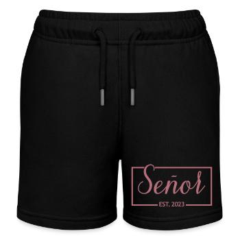 2023 Fête de mariage du marié de fiançailles - Short de jogging enfant bio Stanley/Stella - noir - Devant
