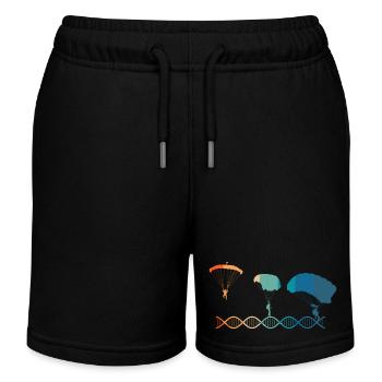 Parachutes are in my DNA - Kids Organic Sweat Shorts by Stanley/Stella - black - Front