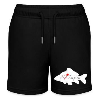 J’adore CARP blanc transparent - Short de jogging enfant bio Stanley/Stella - noir - Devant