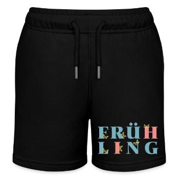 Faites entrer le printemps dans votre maison - Enfin le printemps - Short de jogging enfant bio Stanley/Stella - noir - Devant