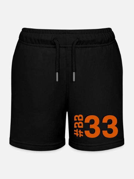 BB33 - Short de jogging enfant bio Stanley/Stella - noir