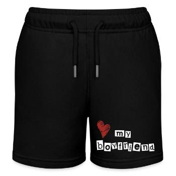 Love my boyfriend - Kids Organic Sweat Shorts by Stanley/Stella - black - Front