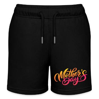 MOTHER'S DAY - Kids Organic Sweat Shorts by Stanley/Stella - black - Front